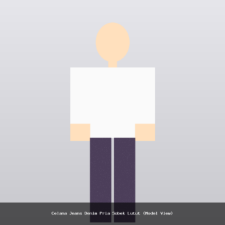 Celana Jeans Denim Pria Sobek Lutut