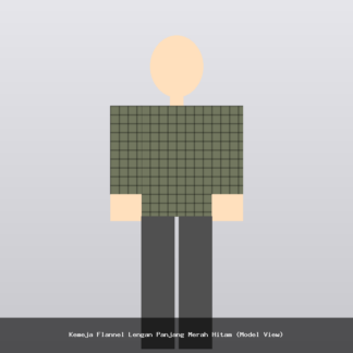 Kemeja Flannel Lengan Panjang Merah Hitam